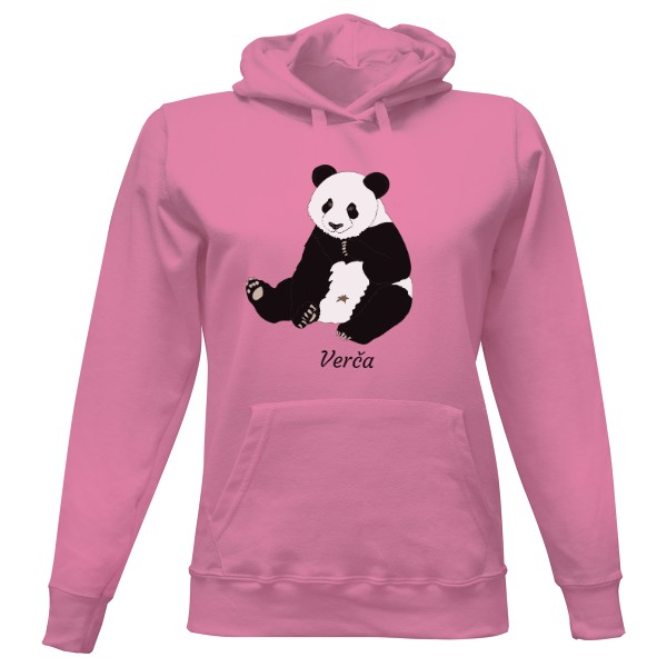 Dámská mikina s kapucí s potiskem Panda