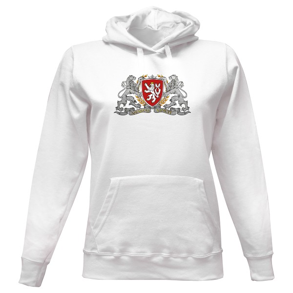 Dámská mikina s kapucí s potiskem Česká Republika oboustranný potisk-dámské